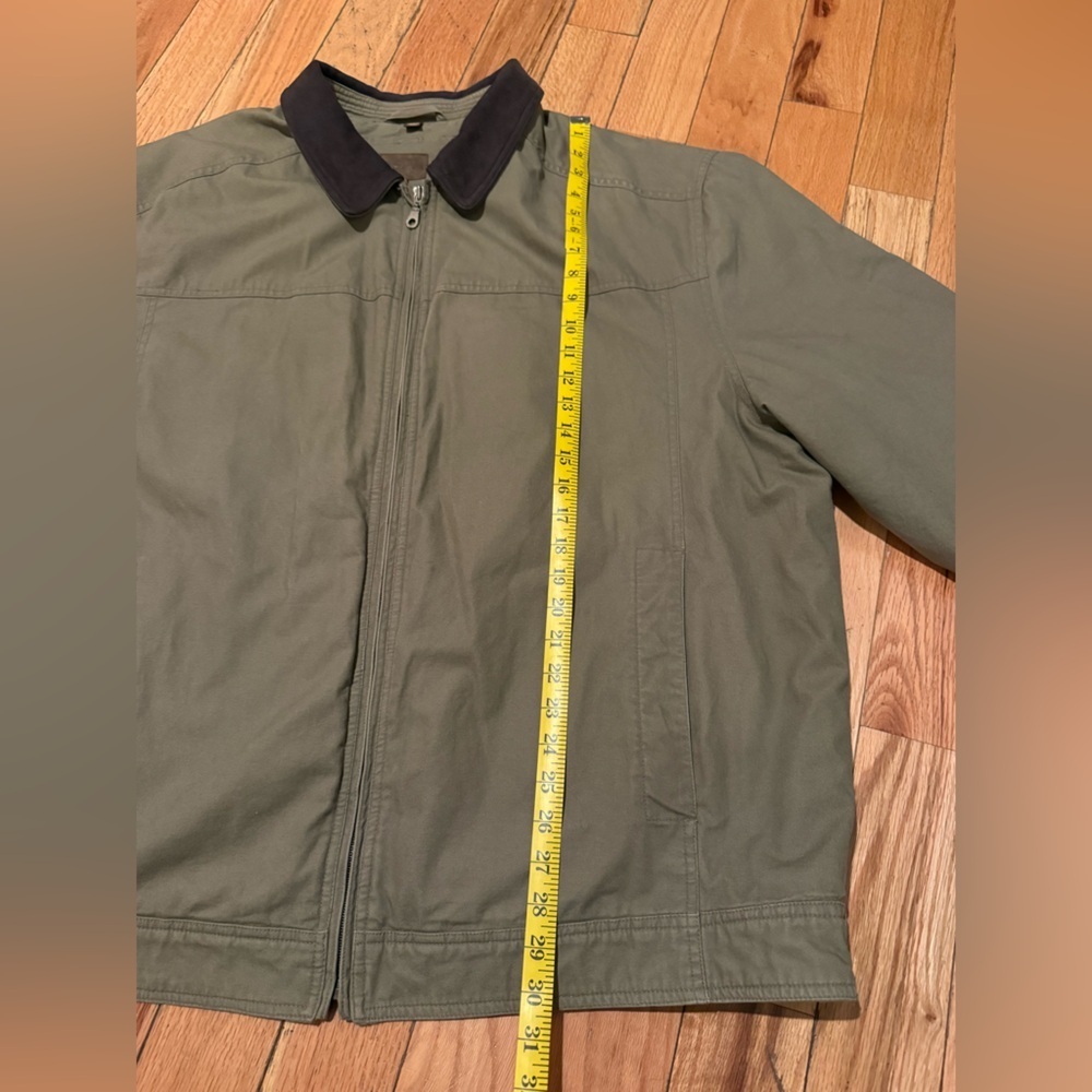 St Johns Bay Green Chore Barn Coat Jacket Flannel Lined Men’s Size XXL - Picture 10 of 16